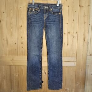 Size 27 True Religion 'Billie' Mid-Rise Straight Jeans